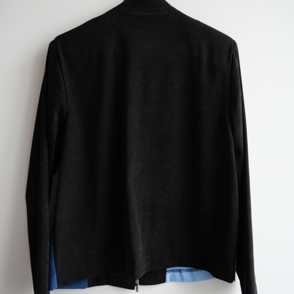 Blue Geometric Zipper Sweater - Picture 7 of 7